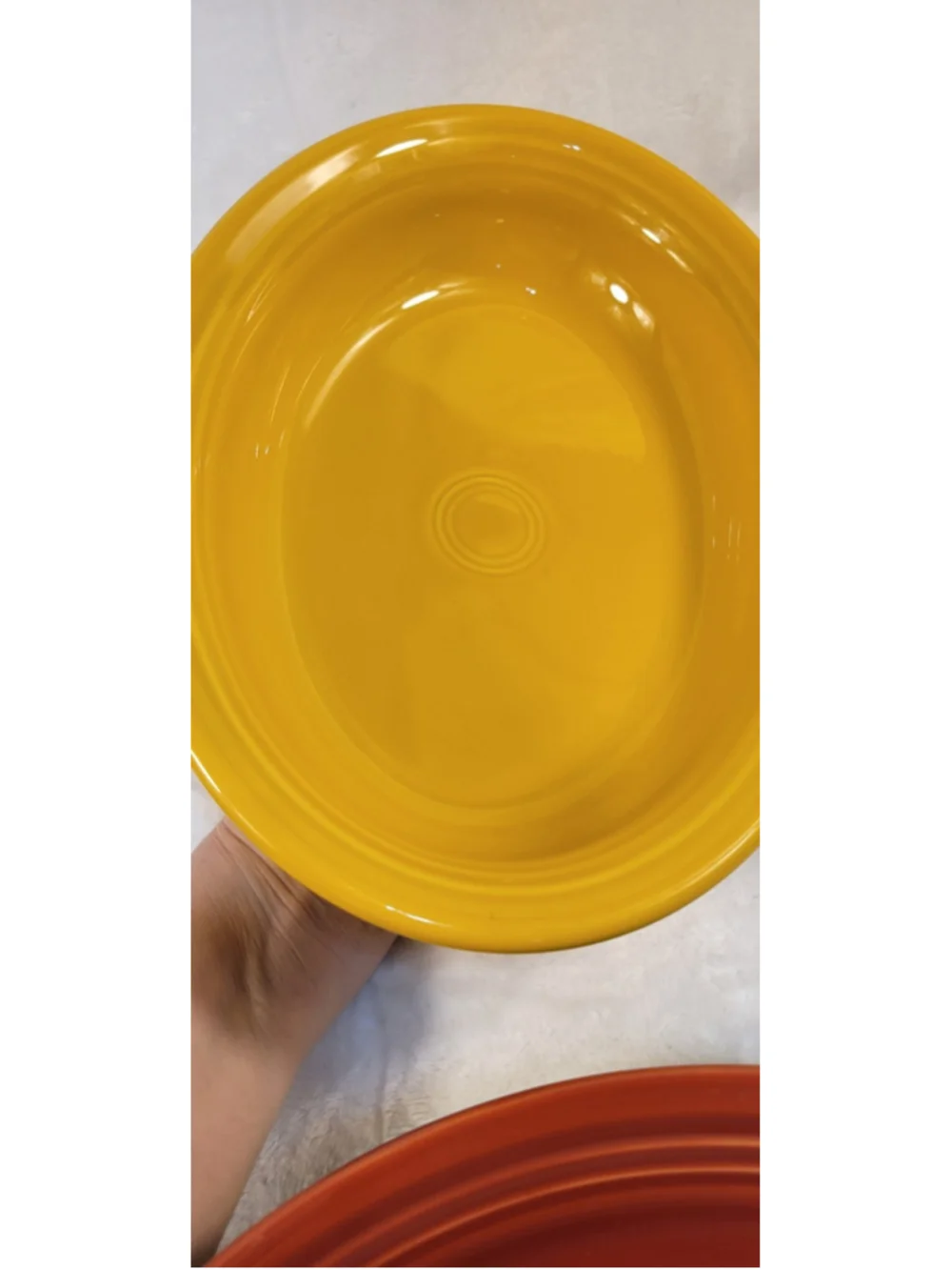 Retired Oval Baker 10 1/4 in 40 oz Marigold retired Fiesta Fiestaware HLC yellow